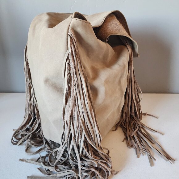 Large Leather Fringe Hobo "NEW" - Picture 13 of 16